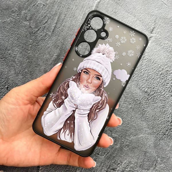 Чохол для Samsung Galaxy S21 з захистом камери новорічний зимовий подих