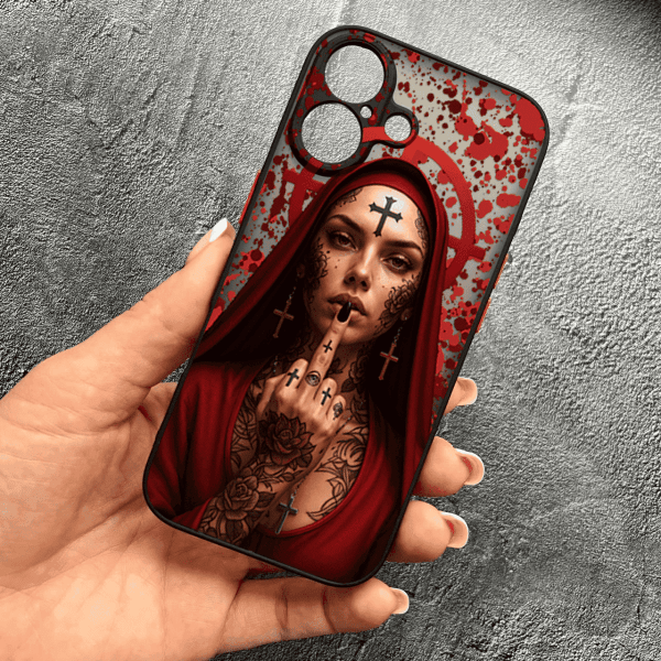 Чехол для iPhone 17 с защитой камеры Монашка бунтарка