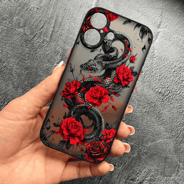 Чехол для iPhone 17 с защитой камеры змея в цветах