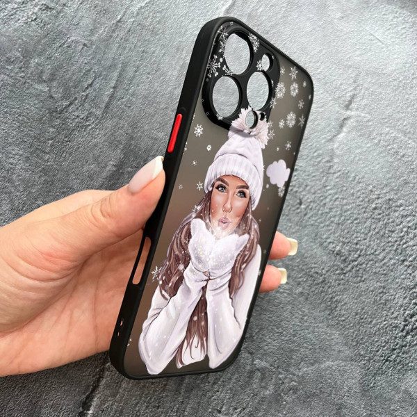 Чехол для iPhone 16 Pro Max с защитой камеры новогодний зимнее дыхание
