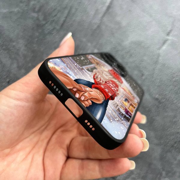 Чехол для iPhone 16 Pro Max с защитой камеры новогодняя сказка