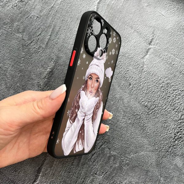 Чехол для iPhone 13 Pro с защитой камеры новогодний зимнее дыхание