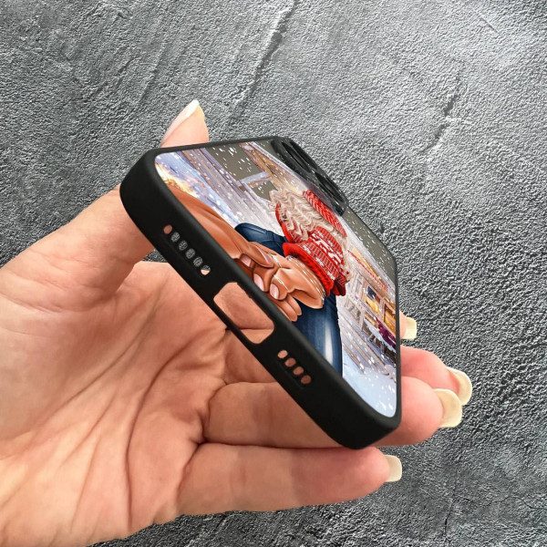 Чехол для iPhone 13 Pro с защитой камеры новогодняя сказка