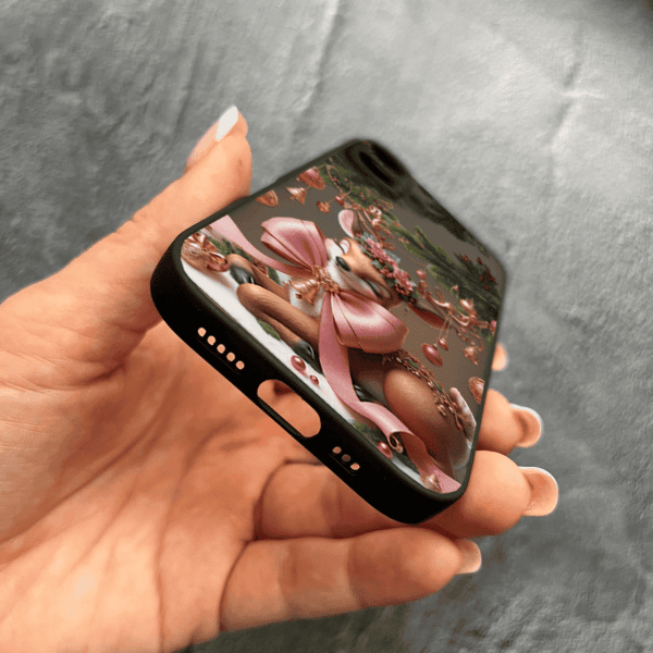 Чехол для iPhone 17 с защитой камеры новогодний Рождественский олененок