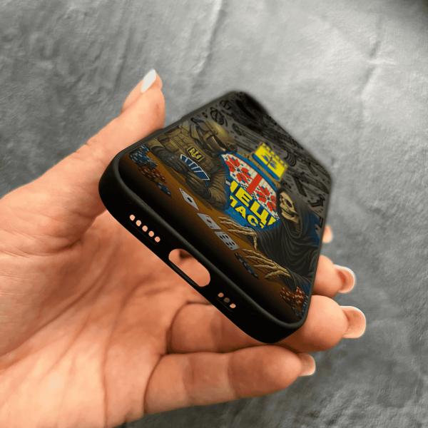 Чехол для iPhone 17 с защитой камеры военный игра со смертью