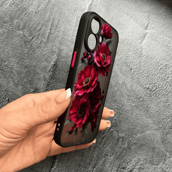 Чехол для iPhone 17 с защитой камеры с цветами герберы