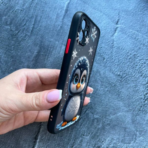 Чохол для iPhone 11 з захистом камери новорічний милий пінгвін