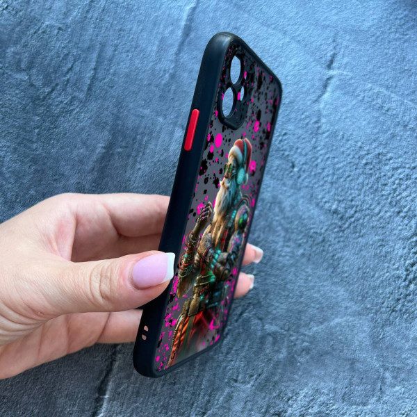 Чохол для iPhone 11 з захистом камери новорічний Санта Кіберпанк