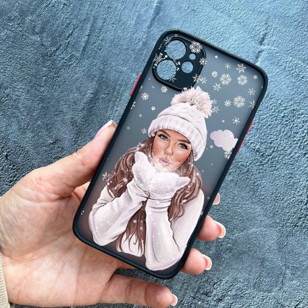 Чохол для iPhone 12 з захистом камери новорічний зимовий подих