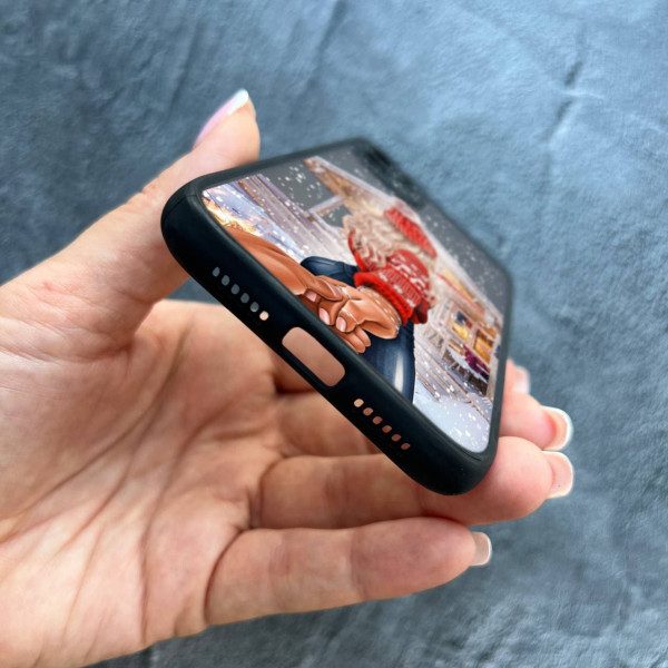 Чехол для iPhone 12 mini с защитой камеры новогодняя сказка