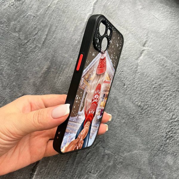 Чехол для iPhone 14 plus с защитой камеры новогодняя сказка