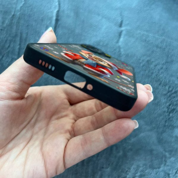 Чехол для Xiaomi Redmi Note 13 Pro 5G с защитой камеры новогодний мышонок в костюме санты