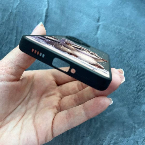 Чехол для Xiaomi Redmi Note 13 Pro 5G с защитой камеры новогодний зимний енотик