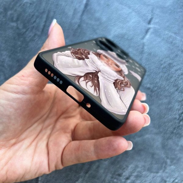 Чехол для Xiaomi Redmi Note 13 Pro 4G / Poco M6 Pro 4G / Xiaomi Redmi Note 14S с защитой камеры новогодний зимнее дыхание