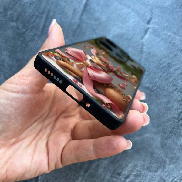 Чехол для Xiaomi Redmi Note 13 Pro 4G / Poco M6 Pro 4G / Xiaomi Redmi Note 14S с защитой камеры новогодний Рождественский олененок