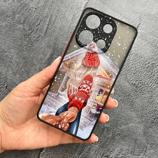 Чохол для Xiaomi Redmi Note 13 4G з захистом камери новорічна казка