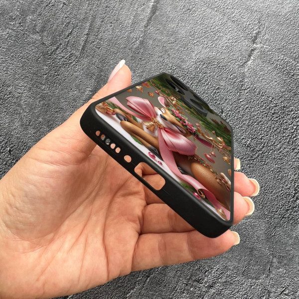 Чехол для Xiaomi Redmi Note 13 4G с защитой камеры новогодний Рождественский олененок