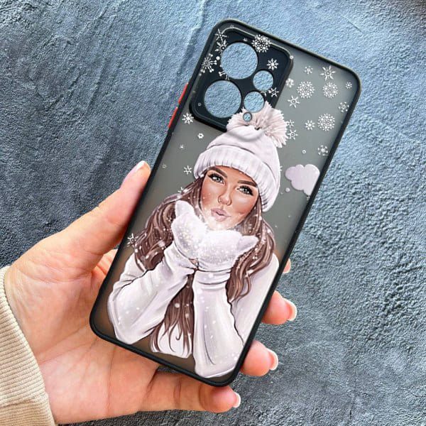 Чохол для Xiaomi Redmi Note 12 4G з захистом камери новорічний зимовий подих