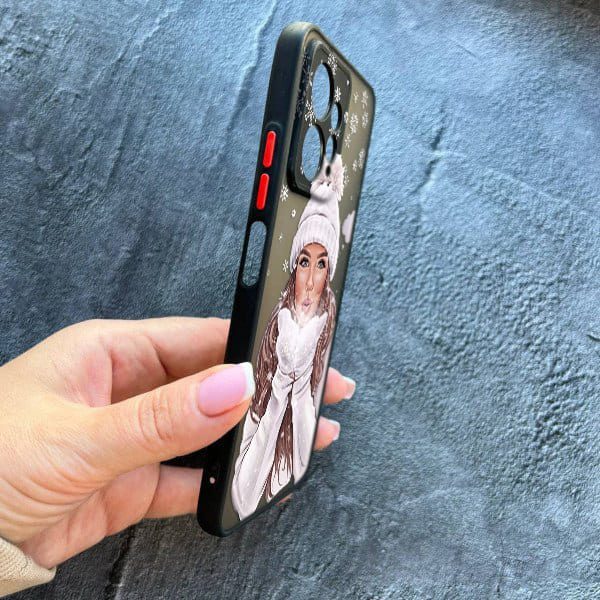 Чохол для Xiaomi Redmi Note 12 4G з захистом камери новорічний зимовий подих