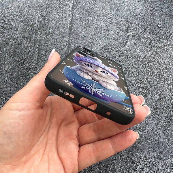Чехол для Xiaomi Redmi Note 11 Pro Plus 5G с защитой камеры новогодний котенок в чашке