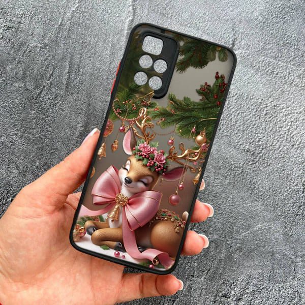 Чохол для Xiaomi Redmi Note 11 Pro Plus 5G з захистом камери новорічний Різдвяне оленятко