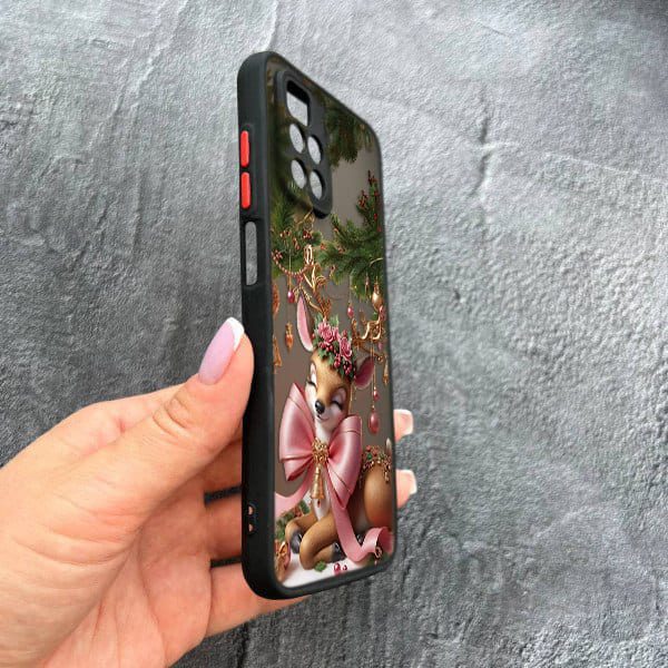 Чохол для Xiaomi Redmi Note 11 Pro Plus 5G з захистом камери новорічний Різдвяне оленятко