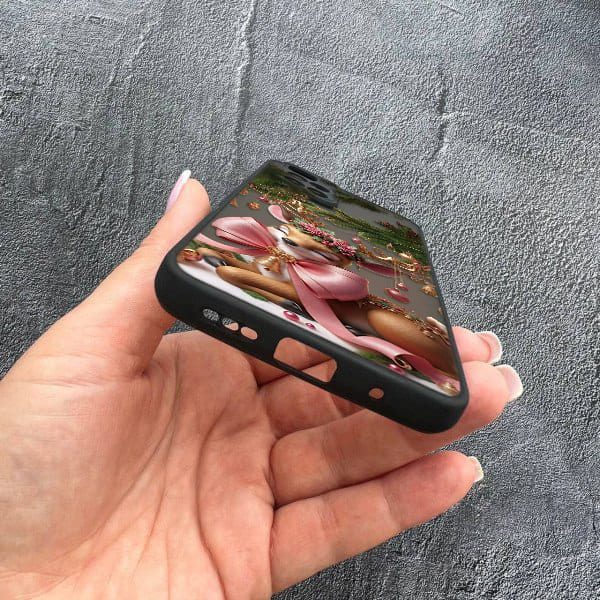 Чехол для Xiaomi Redmi Note 11 Pro Plus 5G с защитой камеры новогодний Рождественский олененок
