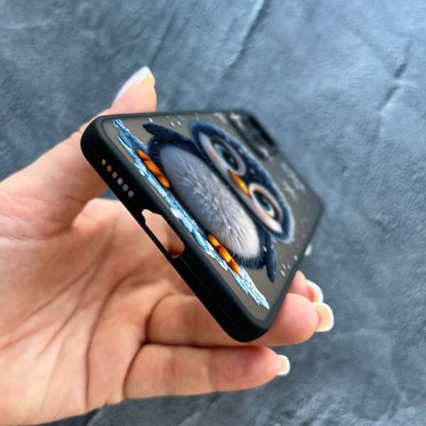Чехол для Xiaomi Redmi Note 11 / Note 11s с защитой камеры новогодний милый пингвин