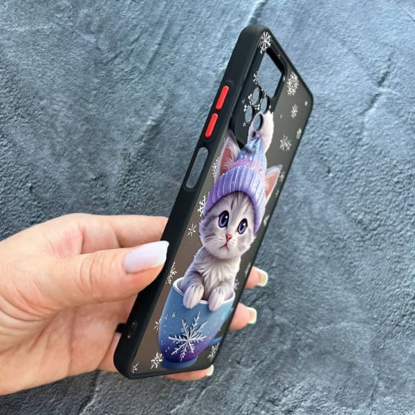 Чохол для Xiaomi Redmi Note 11 Pro / Redmi Note 12 Pro 4G з захистом камери новорічне кошеня в чашці