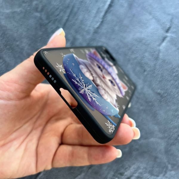 Чехол для Xiaomi Redmi Note 11 Pro / Redmi Note 12 Pro 4G с защитой камеры новогодний котенок в чашке