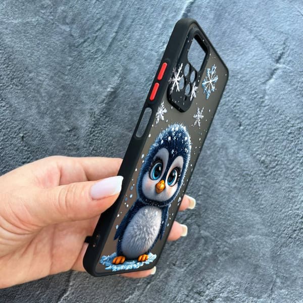 Чохол для Xiaomi Redmi Note 11 Pro / Redmi Note 12 Pro 4G з захистом камери новорічний милий пінгвін