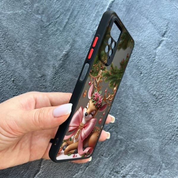 Чохол для Xiaomi Redmi Note 11 Pro / Redmi Note 12 Pro 4G з захистом камери новорічний Різдвяне оленятко