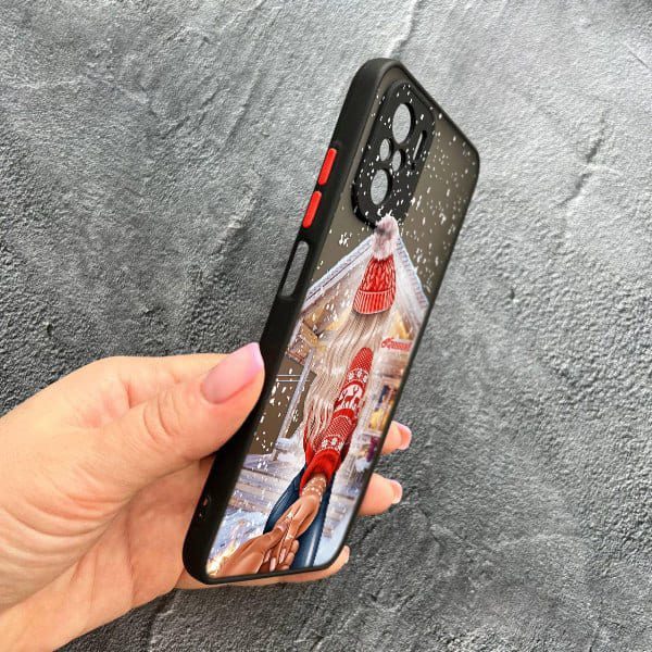 Чехол для Xiaomi Redmi Note 10 4G / Note 10s / Xiaomi Poco M5s с защитой камеры новогодняя сказка