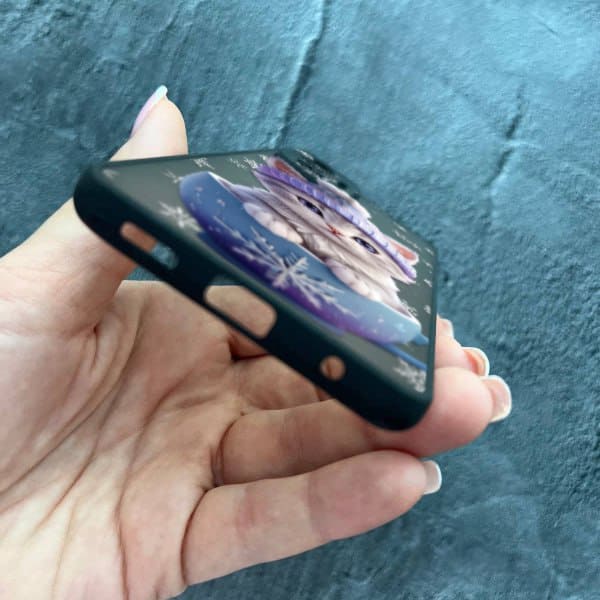 Чехол для Xiaomi Redmi Note 10 4G / Note 10s / Xiaomi Poco M5s с защитой камеры новогодний котенок в чашке