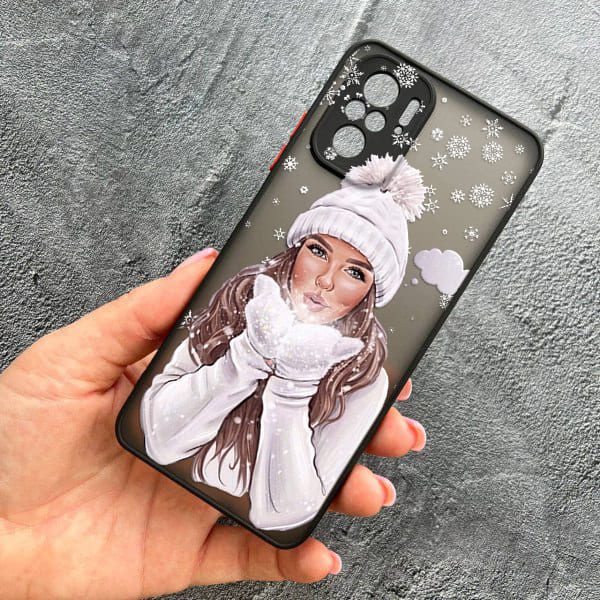 Чехол для Xiaomi Redmi Note 10 4G / Note 10s / Xiaomi Poco M5s с защитой камеры новогодний зимнее дыхание
