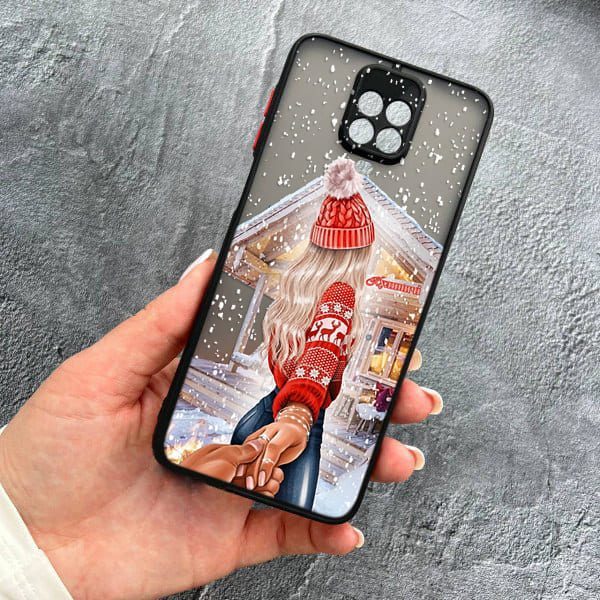 Чехол для Xiaomi Redmi Note 9s / Note 9 Pro / Note 9 Pro Max с защитой камеры новогодняя сказка