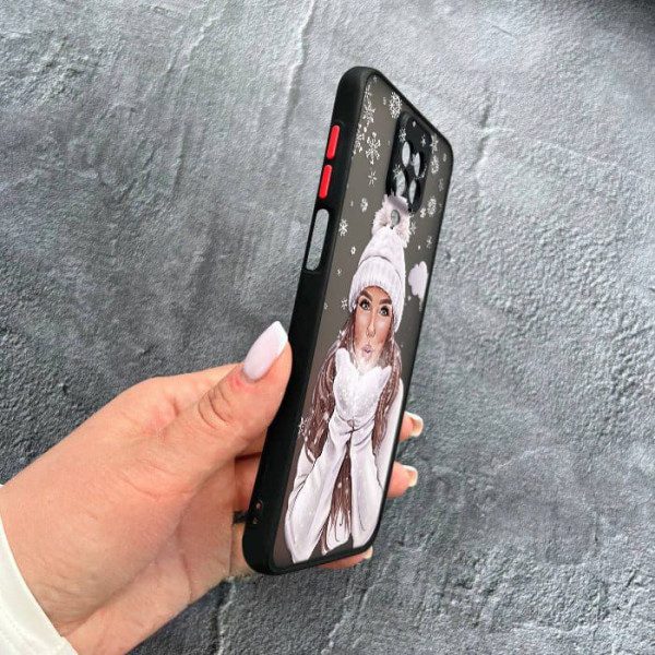 Чехол для Xiaomi Redmi Note 9s / Note 9 Pro / Note 9 Pro Max с защитой камеры новогодний зимнее дыхание