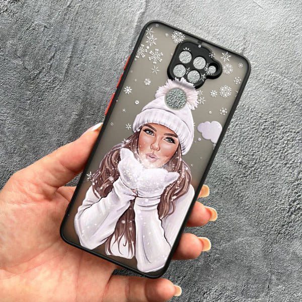 Чехол для Xiaomi Redmi Note 9 / Redmi 10X с защитой камеры новогодний зимнее дыхание