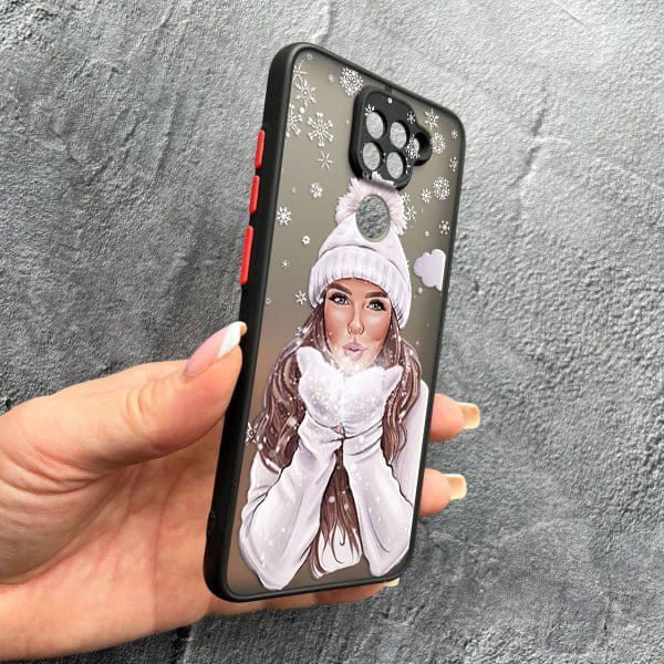Чехол для Xiaomi Redmi Note 9 / Redmi 10X с защитой камеры новогодний зимнее дыхание
