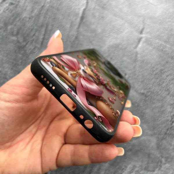 Чехол для Xiaomi Redmi Note 9 / Redmi 10X с защитой камеры новогодний Рождественский олененок