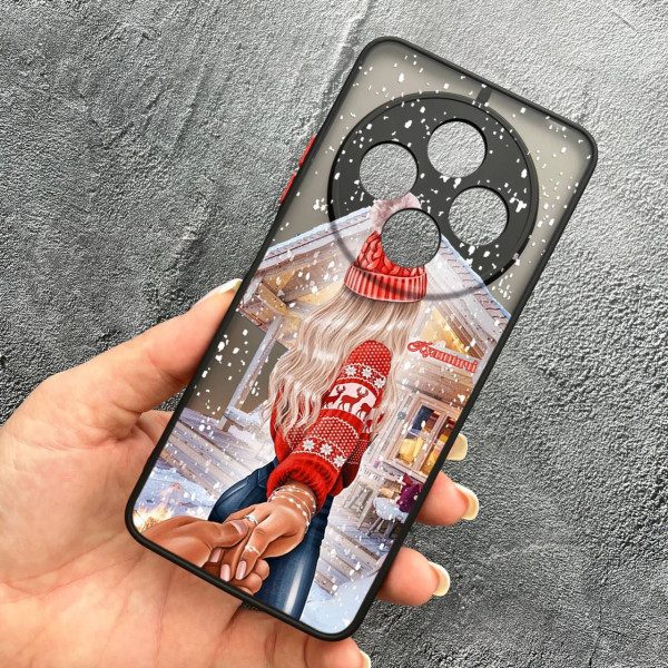 Чехол для Xiaomi Redmi 14C / Xiaomi Poco C75 с защитой камеры новогодняя сказка