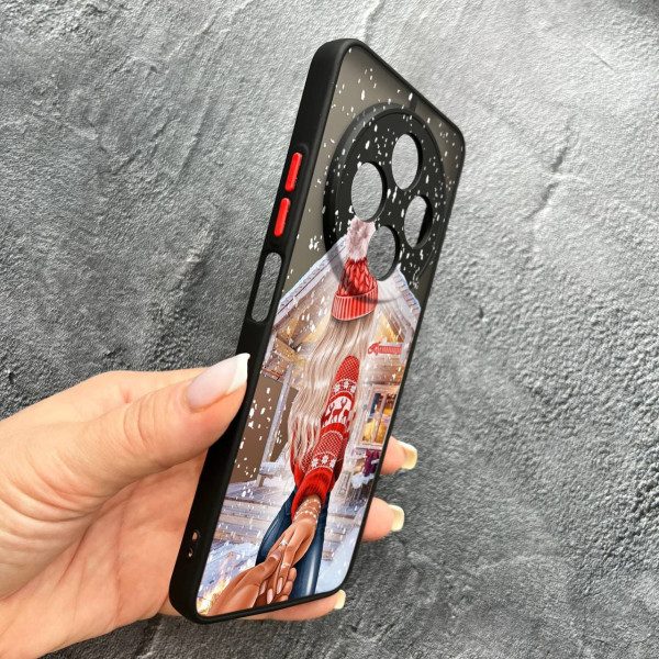 Чехол для Xiaomi Redmi 14C / Xiaomi Poco C75 с защитой камеры новогодняя сказка