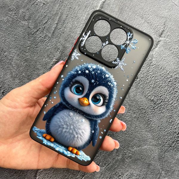 Чохол для Xiaomi 14T з захистом камери новорічний милий пінгвін