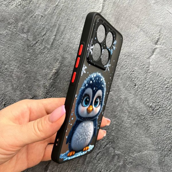 Чохол для Xiaomi 14T з захистом камери новорічний милий пінгвін