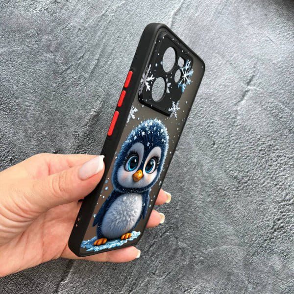 Чохол для Xiaomi 13T / 13T Pro з захистом камери новорічний милий пінгвін