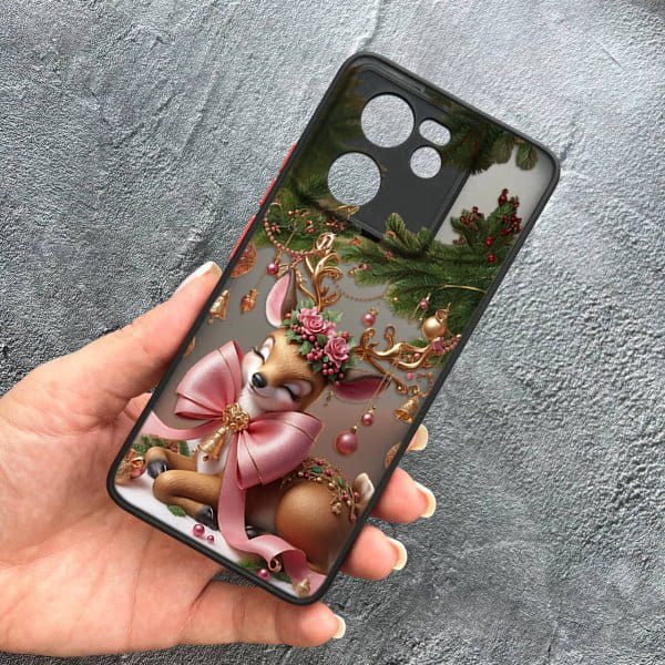 Чохол для Xiaomi 13T / 13T Pro новорічний з захистом камери Різдвяне оленятко