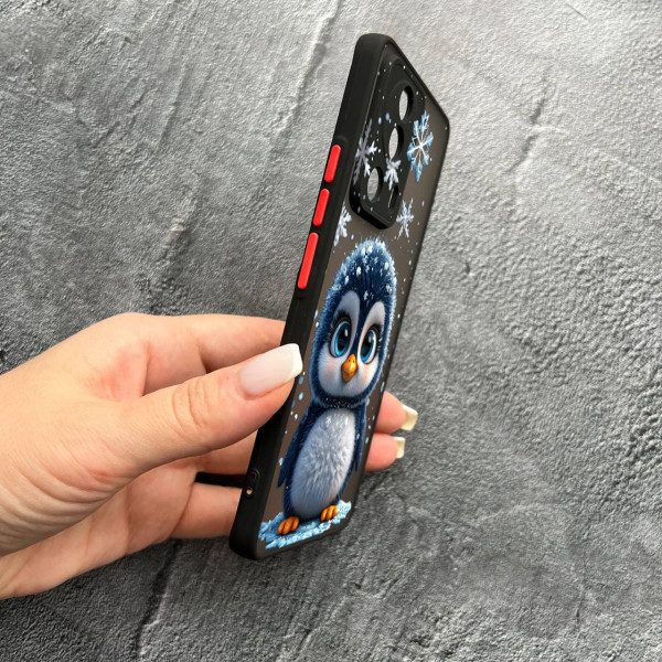 Чохол для Xiaomi 13 Lite з захистом камери новорічний милий пінгвін