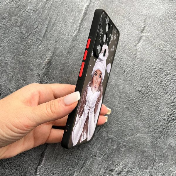 Чохол для Xiaomi 13 Lite з захистом камери новорічний зимовий подих