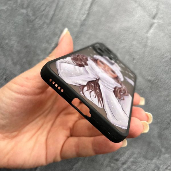 Чехол для Xiaomi 13 Lite с защитой камеры новогодний зимнее дыхание