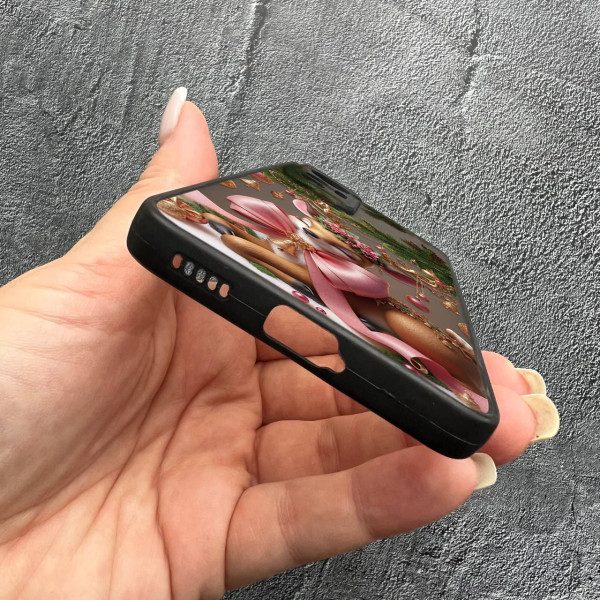 Чехол для Xiaomi 12 Lite новогодний с защитой камеры Рождественский олененок